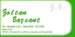 zoltan bazsant business card